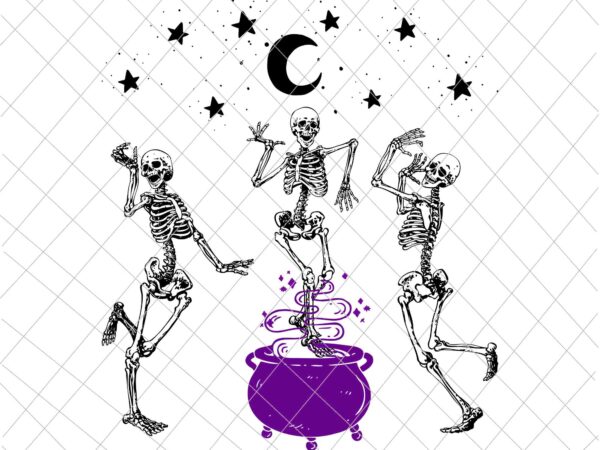 Dancing skeletons svg, mystical halloween svg, skeletons halloween, skeletons svg t shirt vector illustration