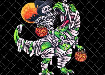 Skeleton Riding Dinosaur Png, Skeletons Halloween Png, Dinosaur Halloween Png, Halloween Png