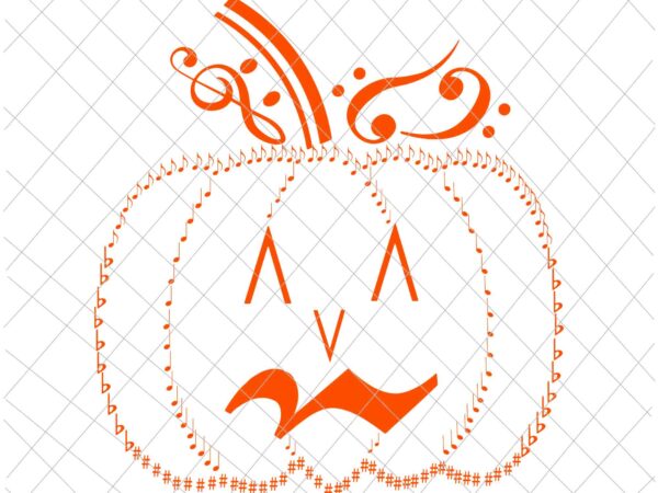 Pumpkin music symbols svg, music teacher halloween svg, music pumpkin svg, music halloween svg t shirt illustration