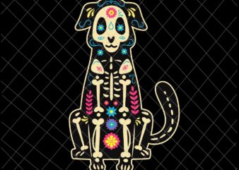 Dog Sugar Skull Svg, Dog Sugar Day of The Dead Svg, Love Dog Svg, Dog Sugar Skull Halloween Svg t shirt vector illustration