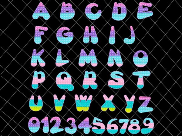 Popit alphabet png, popit letters png, popit clipart, rainbow letters, popit alphabet vector, popit letters vector, great for popit party, popit invitations