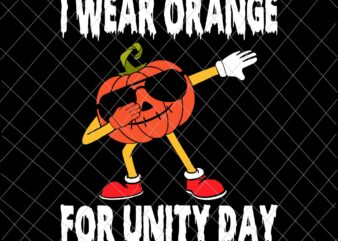 Unity Day Svg, Orange Kids Unity Day Pumpkin Boys Svg, Pumpkin Dancing Svg, Pumpkin Dabbing Svg t shirt vector graphic