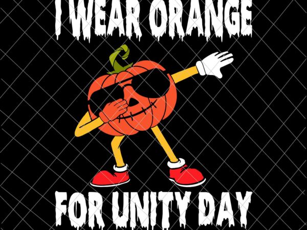 Unity day svg, orange kids unity day pumpkin boys svg, pumpkin dancing svg, pumpkin dabbing svg t shirt vector graphic