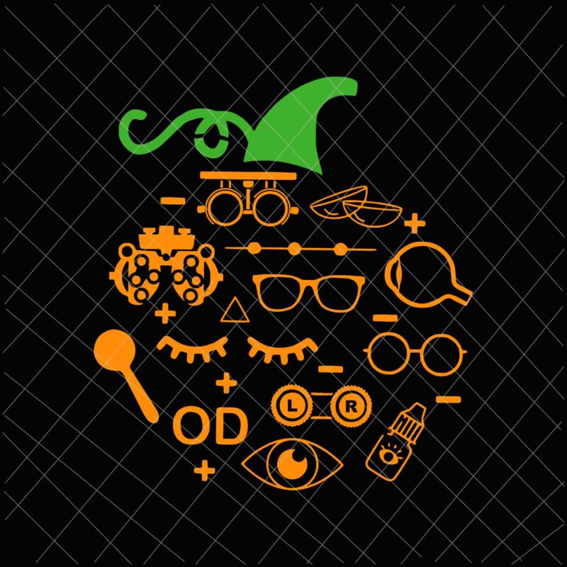 Optometry Glasses Pumpkin Svg, Halloween Optometrist Optician Svg, Funny Halloween Svg