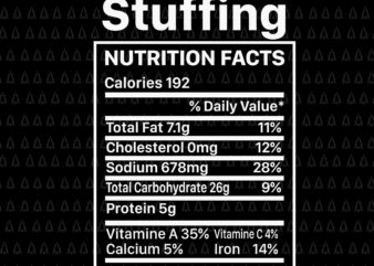 Stuffing Nutrition Facts Svg, Happy Thanksgiving Svg, Turkey Svg, Turkey Day Svg, Thanksgiving Svg, Thanksgiving Turkey Svg, Thanksgiving 2021 Svg t shirt template vector