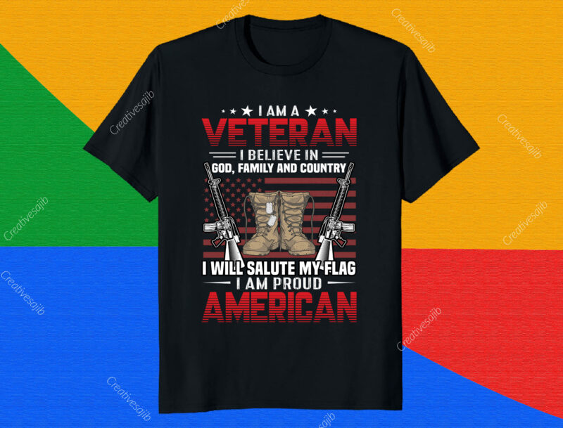 55+ Print ready best selling Veteran T-Shirt