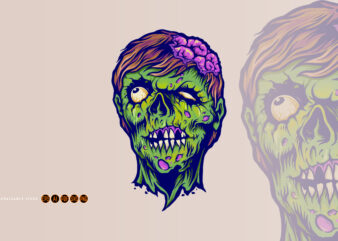 Vintage Zombie Horror Illustrations t shirt vector art