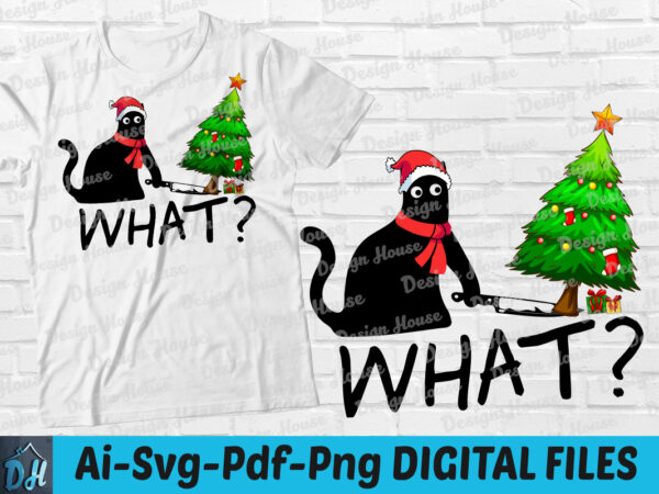 What christmas cat t-shirt design, what christmas svg, black cat killar the tree tshirt, cat funny christmas tshirt, funny cat cut tree tshirt, cat christmas sweatshirts & hoodies