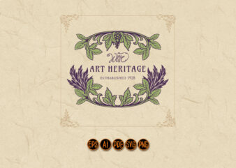 Wine Heritage Shield Vintage logo t shirt design for sale