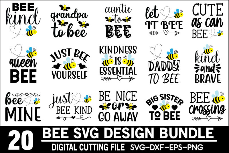 Bee Svg Design Bundle