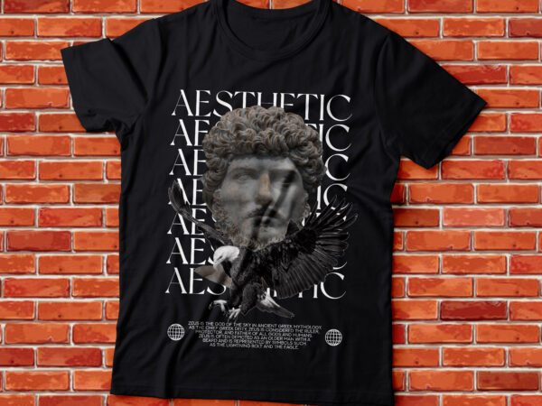 Aesthetic zeus eagle design street fashion and urban outfit design