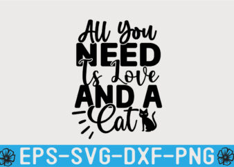 Cat SVG Quotes Design Template