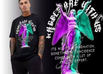 angles are with us, winged angles, URBAN OUTFITTERS,STREETWEAR OUTFIT style, fashion outfit t shirt vector