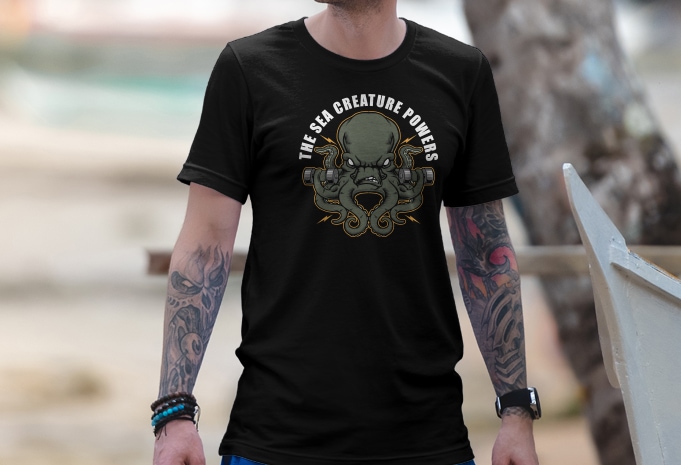Octopus Gym T-shirt Design