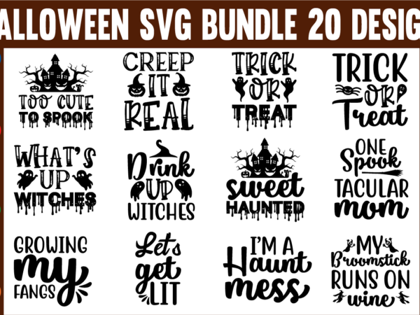 The halloween svg bundle t shirt designs for sale