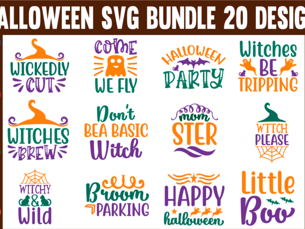 The halloween svg bundle t shirt designs for sale