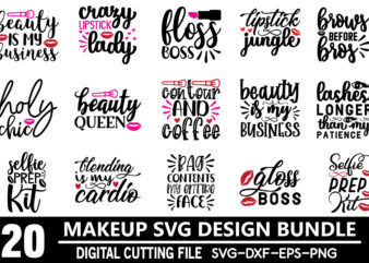 Makeup Svg Bundle t shirt designs for sale