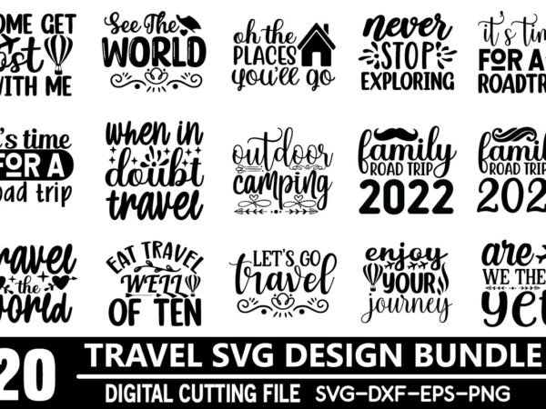 Travel svg design bundle t shirt vector file