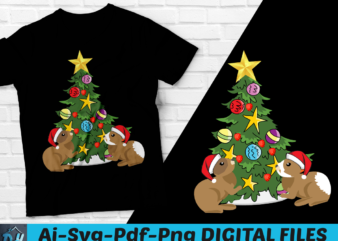 Bunny Loves Christmas Tree t-shirt, Christmas t-shirt, Bunny t-shirt, Bunnies t-shirt, Rabbits t-shirt, Cute bunny t-shirt, Animals t-shirt, Christmas tree t-shirt, Decorative Christmas tree t-shirt,