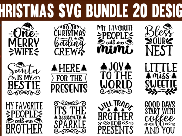 Christmas svg bundle t shirt vector file