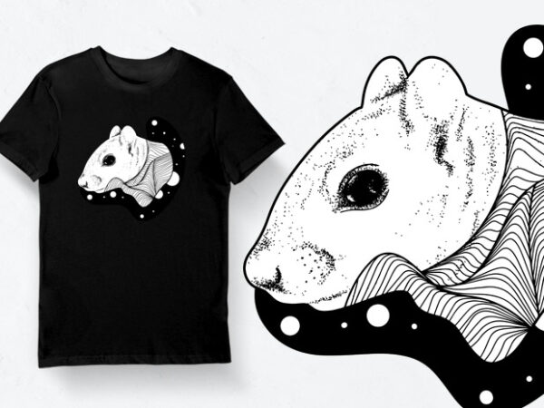 Artistic t-shirt design – animals collection: squirrel