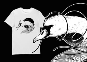 Artistic T-shirt Design – Animals Collection: Swan