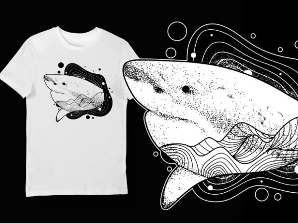 Artistic t-shirt design – animals collection: shark
