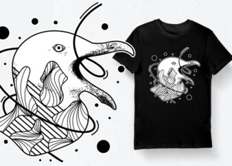 Artistic t-shirt design - animals collection: seagull