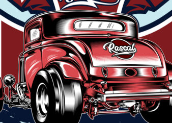 Hotrod car Illustration graphic