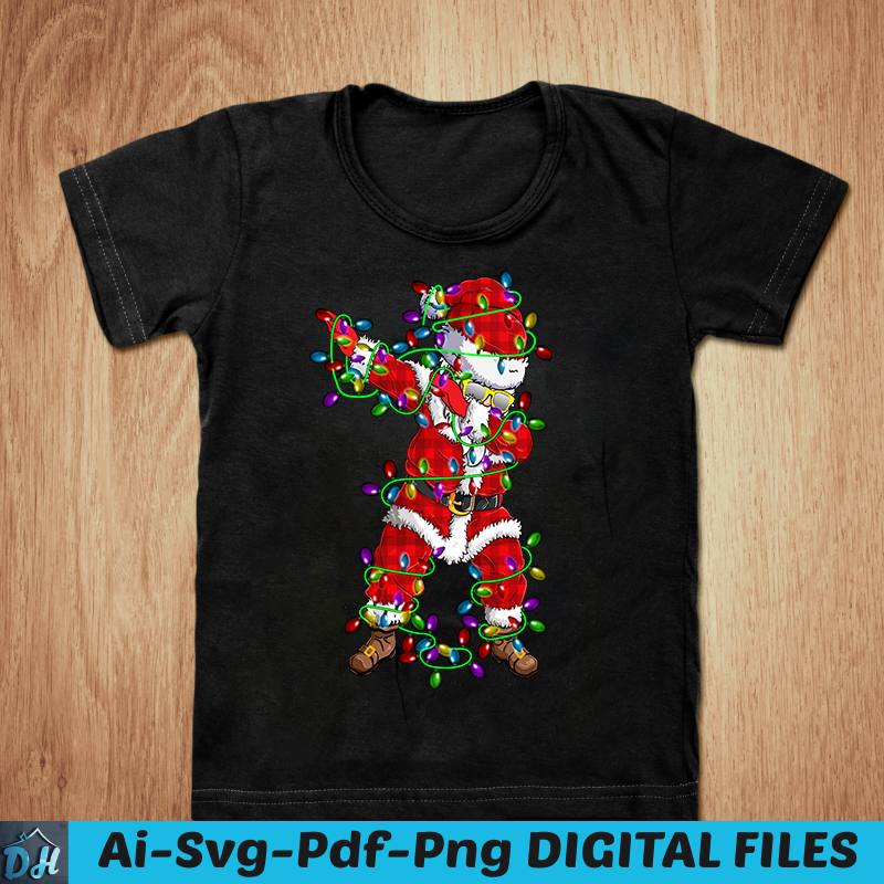 Dabbing santa t-shirt SVG, Dabbing santa wearing sunglass SVG, Funny christmas lighting dabbing santa t-shirt, xmas lighting dabbing santa t-shirt, Dabbing santa christmas t-shirt, Santa claus SVG, Santa claus christmas