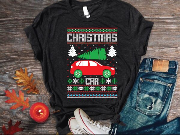 Merry christmas sweater t shirt vector illustration