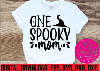 one spooky mom svg design