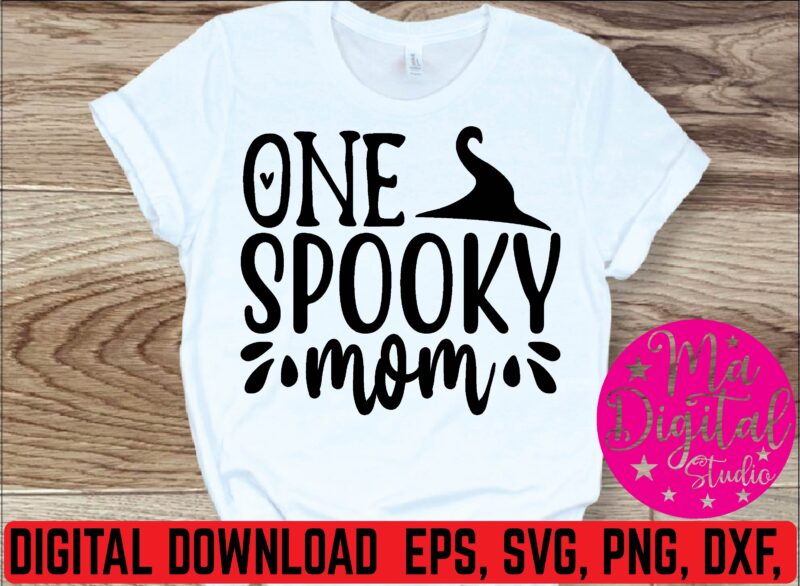 one spooky mom svg design