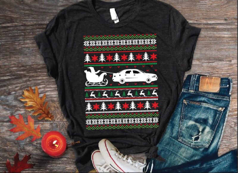Merry christmas sweater t shirt vector illustration