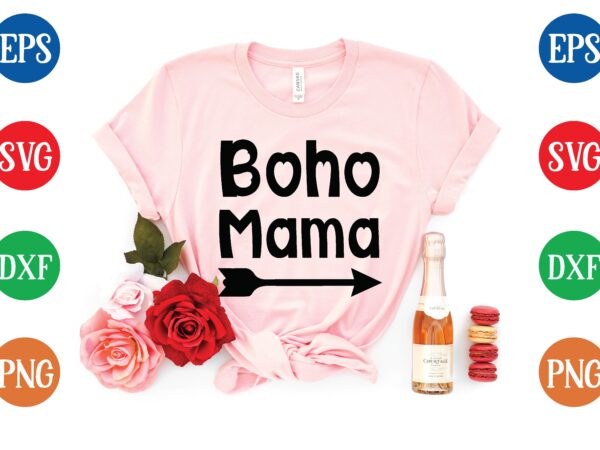 Boho mama t shirt vector illustration