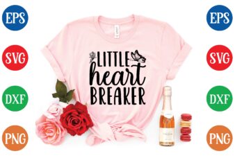 Little heart breaker t shirt vector illustration