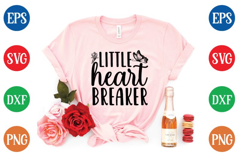 Little heart breaker t shirt vector illustration