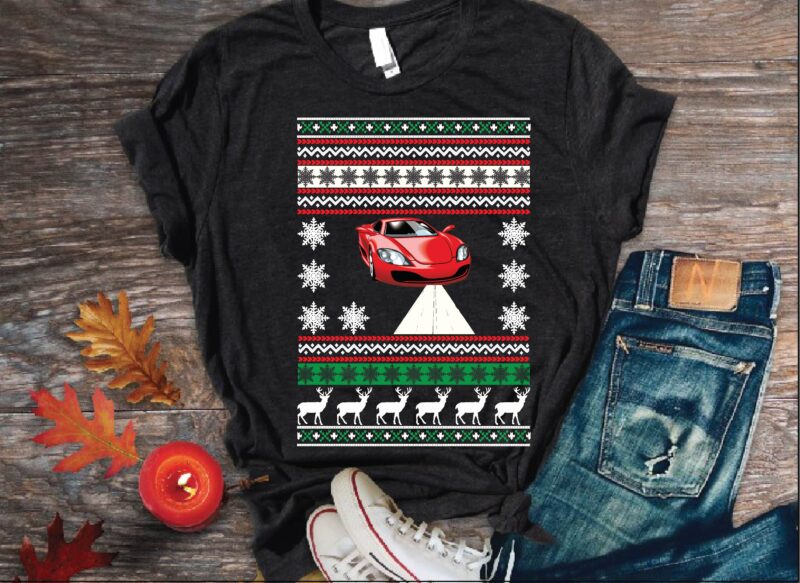 Merry christmas sweater t shirt vector illustration