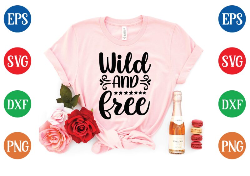 Wild and free graphic t shirt