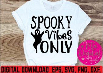 spooky vibes only t shirt vector illustration