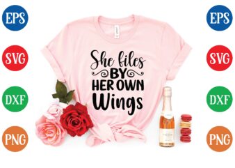 She files by her own wings graphic t shirt