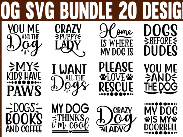 Dog svg bundle t shirt vector illustration