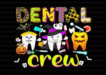 Dental Boo Crew Halloween Png, Funny Dentist Assistant Png, Boo Crew Png, Dental Halloween Png, Halloween Png t shirt vector illustration