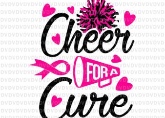 Cheer For A Cure Breast Cancer Awareness Svg, Breast Cancer Awareness Svg, Pink Ripon Svg, Autumn Svg