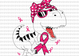 Breast Cancer Awareness Dinosaur Svg, Breast Cancer Awareness Svg, Breast Cancer Svg, Pink Ribbon Svg, Autumn Svg, Pink Dinosaur Svg, Dinosaur Svg