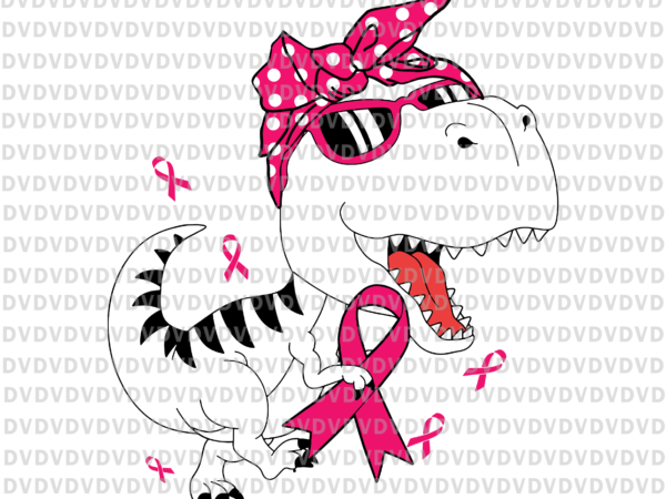 Breast cancer awareness dinosaur svg, breast cancer awareness svg, breast cancer svg, pink ribbon svg, autumn svg, pink dinosaur svg, dinosaur svg t shirt template