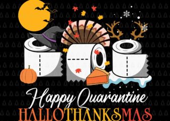 Happy Quarantine Hallo Thanksmas Svg, Happy Thanksgiving Svg, Turkey Svg, Turkey Day Svg, Thanksgiving Svg, Thanksgiving Turkey Svg