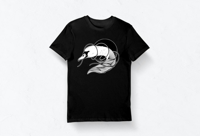 Artistic T-shirt Design – Animals Collection: Swan