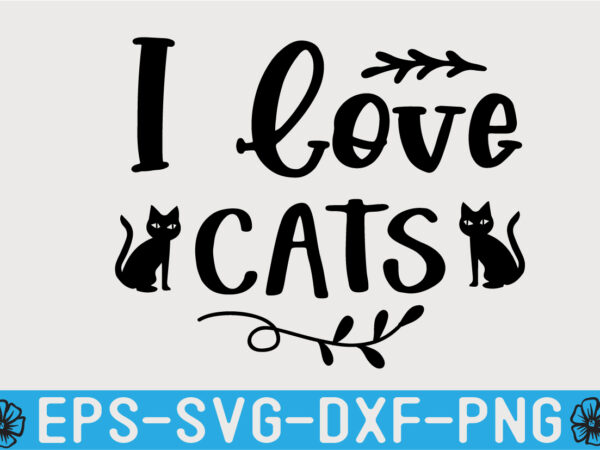 Cat svg quotes design template