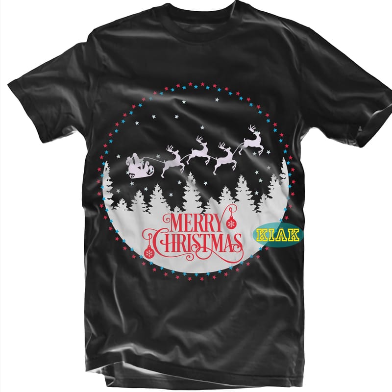 Merry Christmas Tshirt Design, Merry Christmas tshirt template, Merry ...